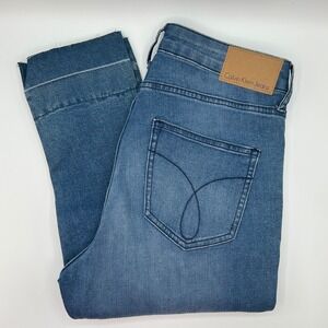 Calvin Klein Jeans Women High Rise Ankle Skinny‎ Denim Jeans Medium Wash Size 6